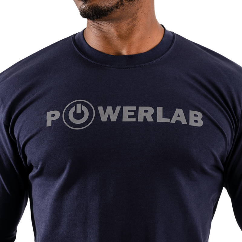 Amped Long Sleeve-Navy Blue "Reflective"