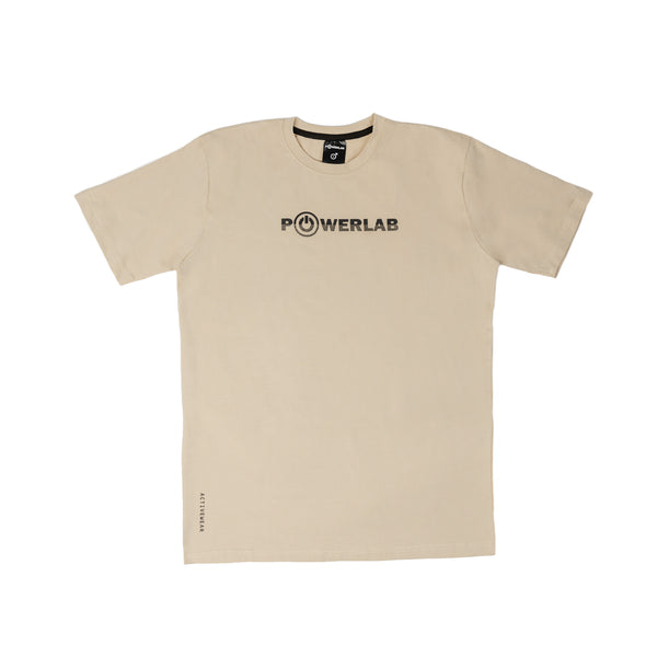 Half Stripes Tee-Sand