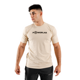 Half Stripes Tee-Sand