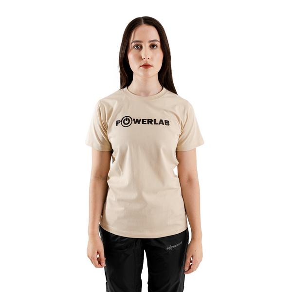 Half Stripes Tee-Sand