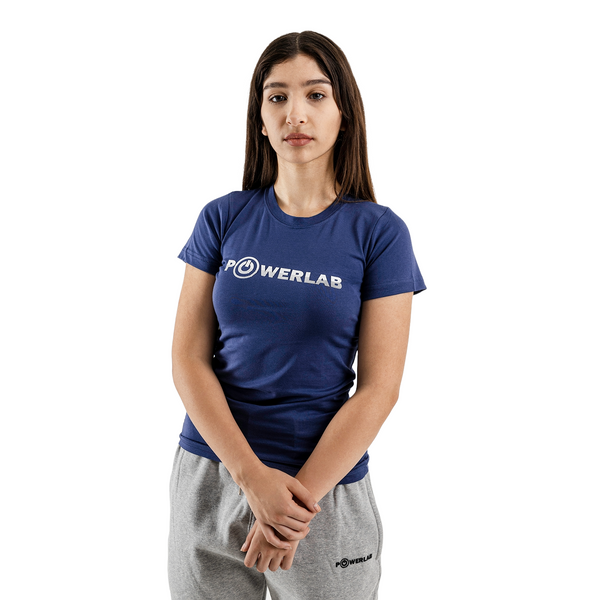 Half Stripes Tee-Indigo Blue