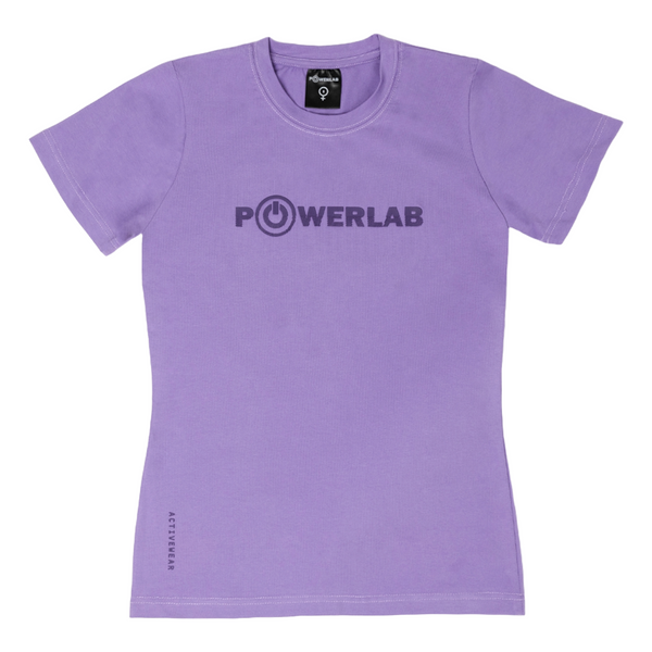 Half Stripes Tee-Lilac Purple