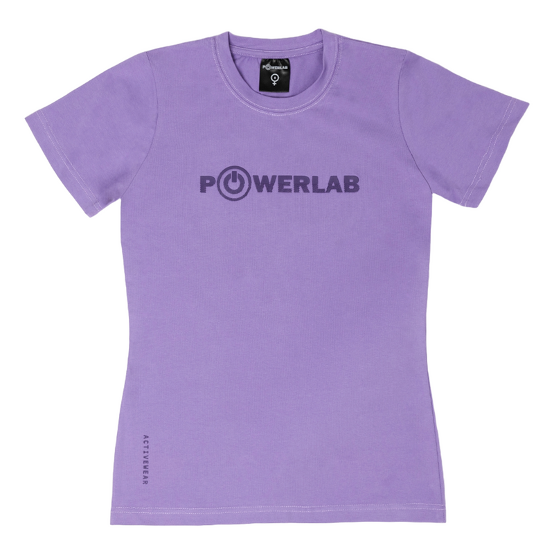 Half Stripes Tee-Lilac Purple