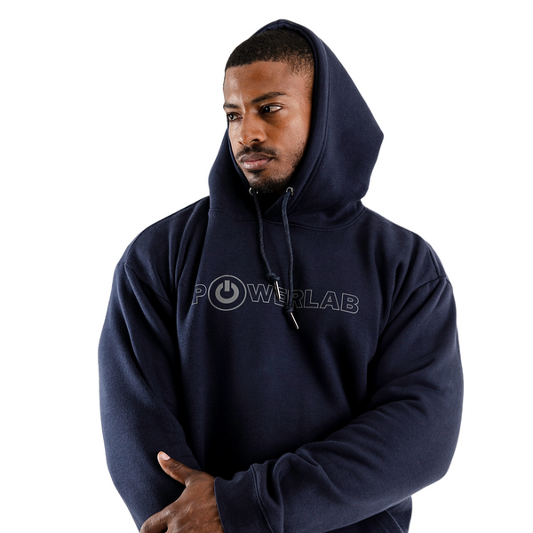 Outline Reflective Hoodie-Navy Blue