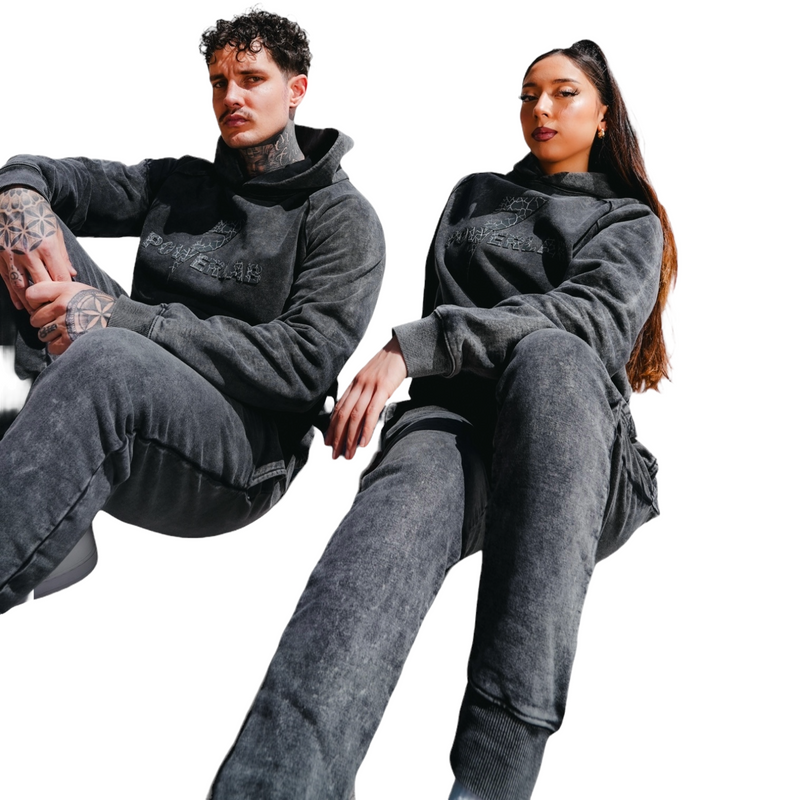 Reactive Hoodie-Graphite Acid Wash
