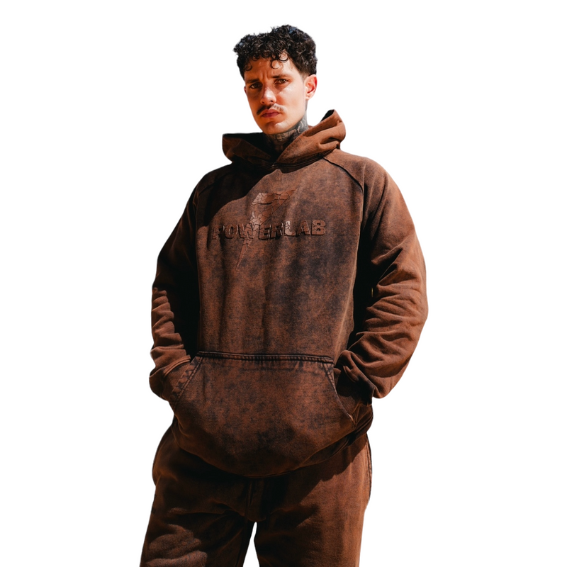 Reactive Hoodie-Rust Acid Wash