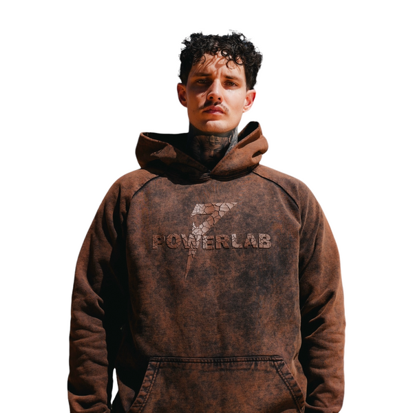 Reactive Hoodie-Rust Acid Wash – POWERLAB