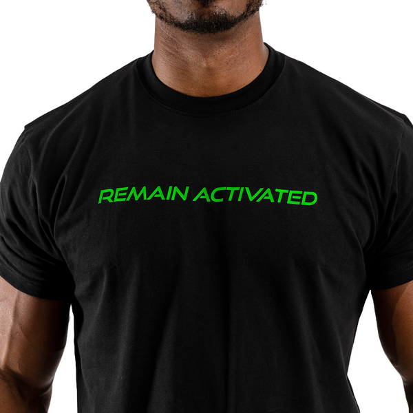 Remain Activated Tee-Black Highlight-Green